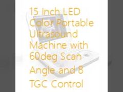 Máy siêu âm cầm tay màu LED 15 inch với góc quét 60 độ và điều khiển TGC 8